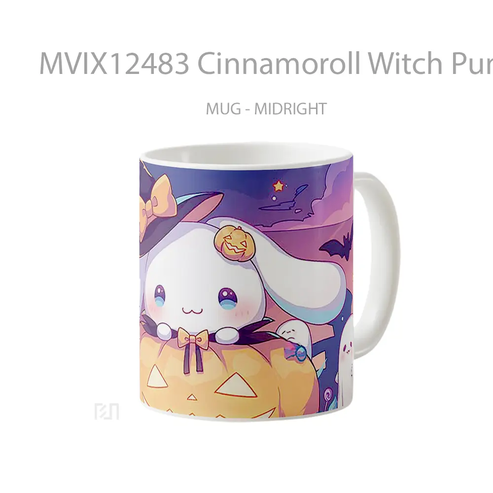 Mug Cinnamoroll Witch Pumpkin Halloween Hadiah Lucu dan Menarik - All-side / Desain