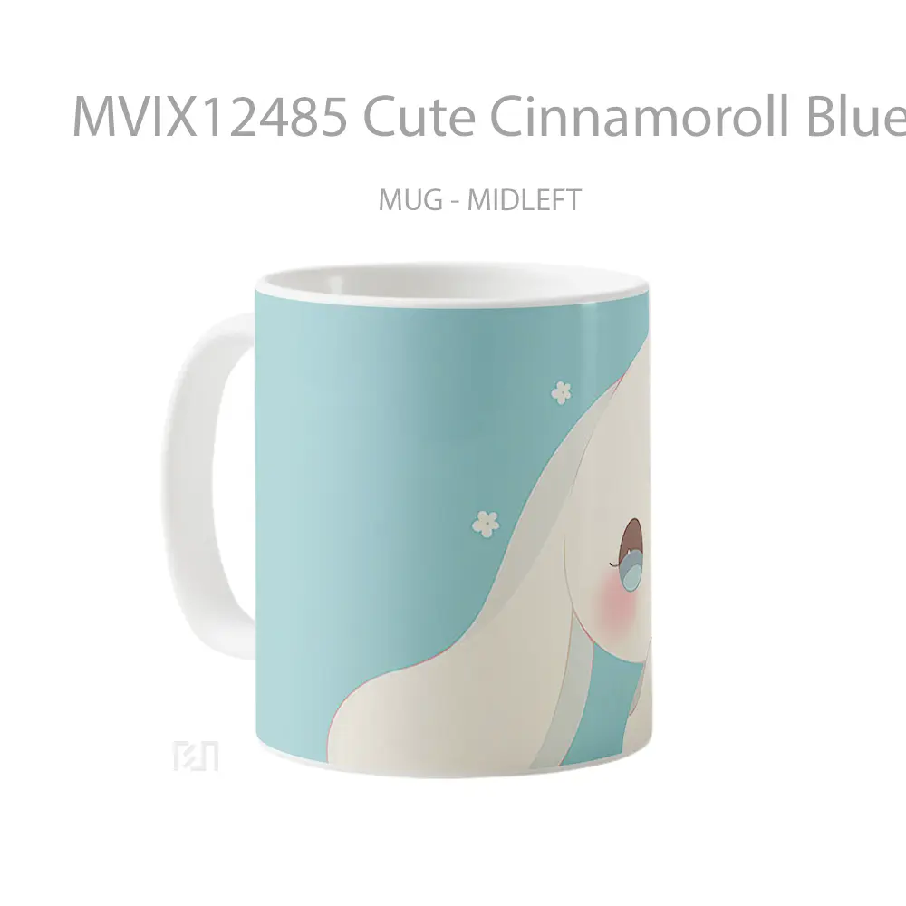 Mug Cute Cinnamoroll Blue Koleksi Mug Limited Edition - All-side / Desain