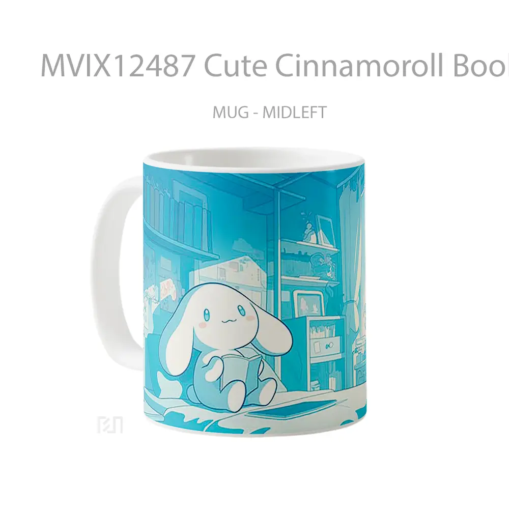 Mug Cute Cinnamoroll Book Window Hadiah Lucu dan Menarik - All-side / Desain