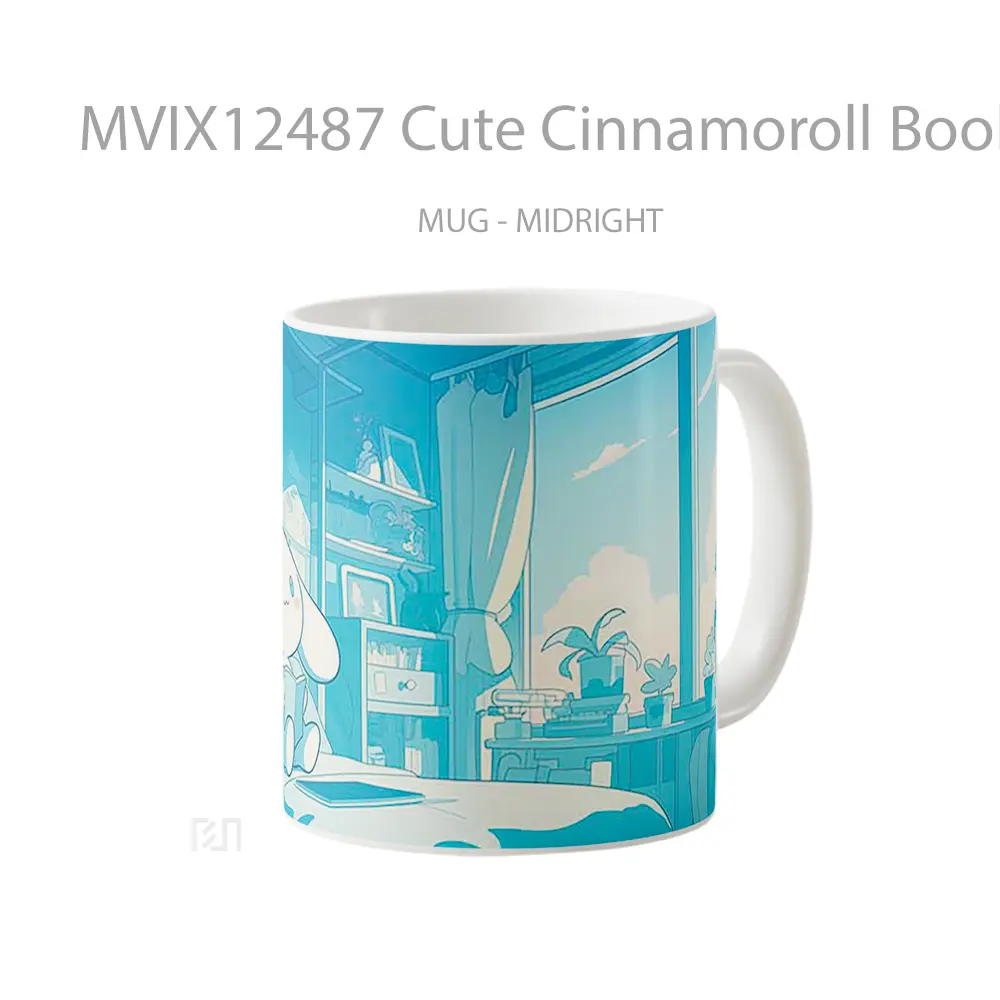 Mug Cute Cinnamoroll Book Window Hadiah Lucu dan Menarik - All-side / Desain