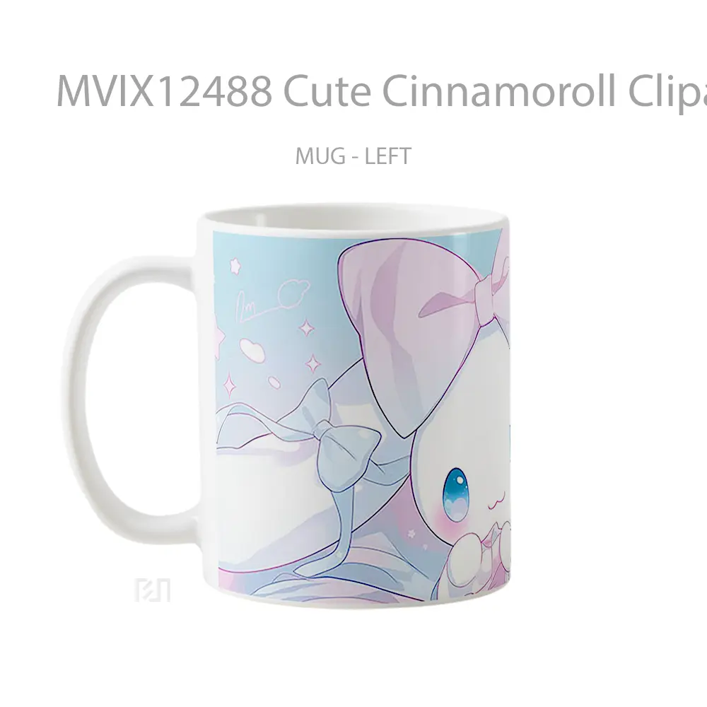 Mug Cute Cinnamoroll Clipart Ultrawide Koleksi Mug Limited Edition - All-side / Desain