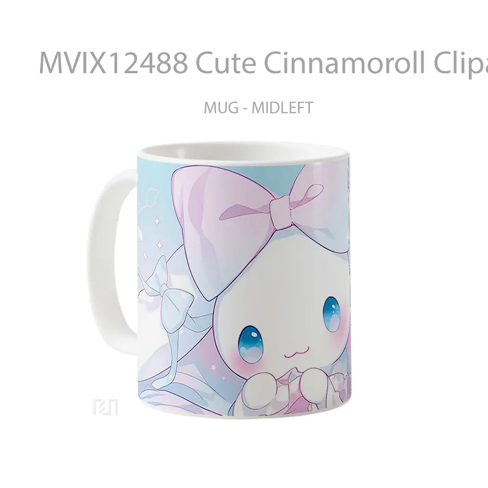 Mug Cute Cinnamoroll Clipart Ultrawide Koleksi Mug Limited Edition - All-side / Desain