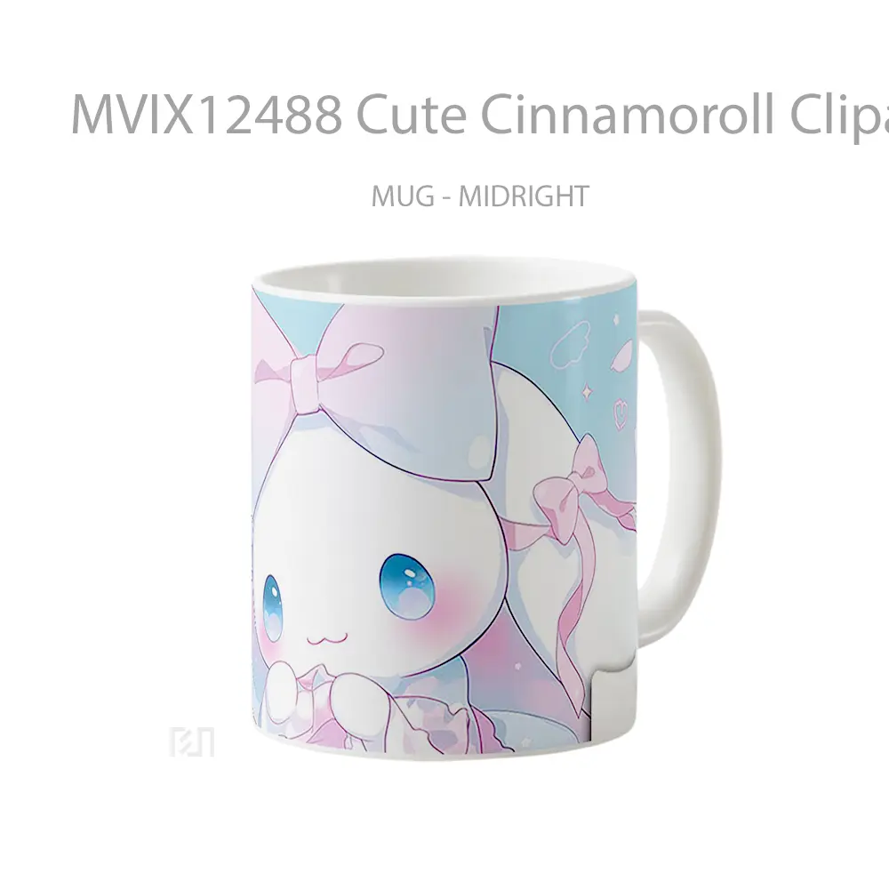 Mug Cute Cinnamoroll Clipart Ultrawide Koleksi Mug Limited Edition - All-side / Desain