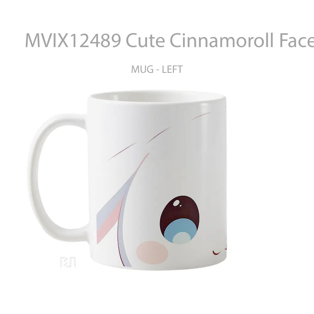 Mug Cute Cinnamoroll Face Hadiah Lucu dan Menarik - All-side / Desain