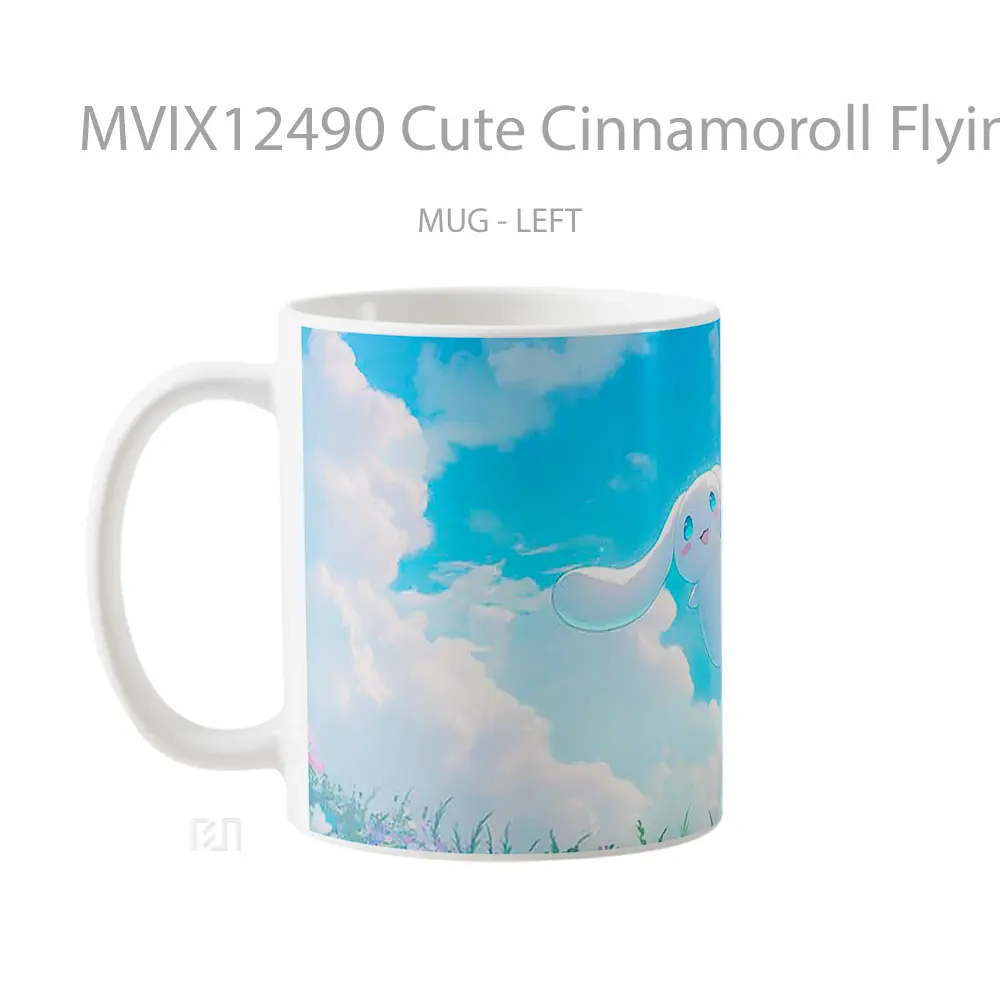 Mug Cute Cinnamoroll Flying In The Sky Gelas Keramik Desain Unik - All-side / Desain