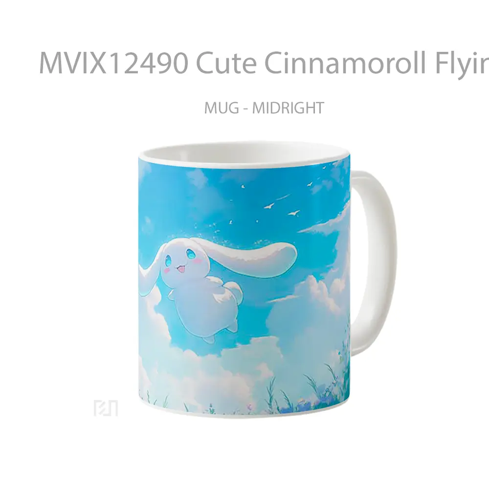 Mug Cute Cinnamoroll Flying In The Sky Gelas Keramik Desain Unik - All-side / Desain