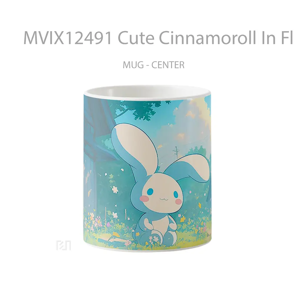 Mug Cute Cinnamoroll In Flower Field Mug Aesthetic Koleksi Spesial
