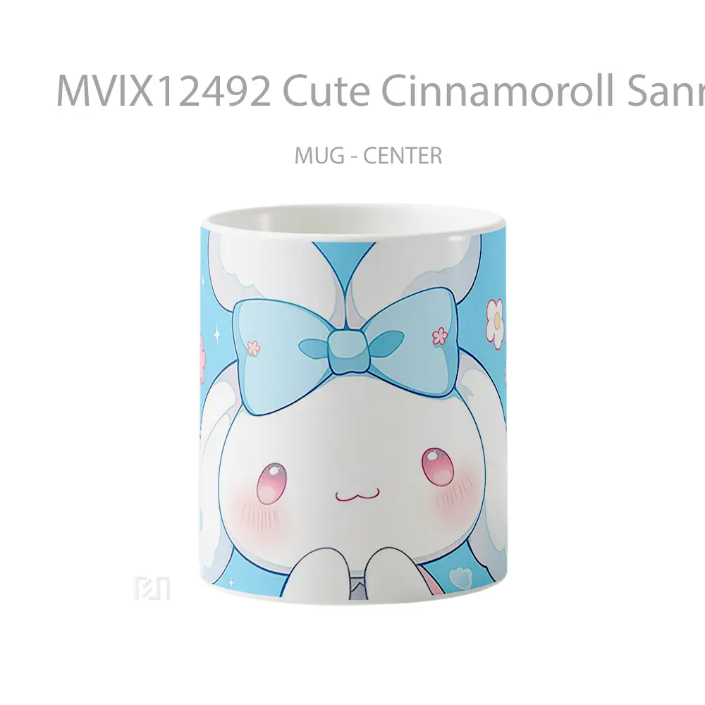 Mug Cute Cinnamoroll Sanrio Blue Sky Gelas Keramik Desain Unik