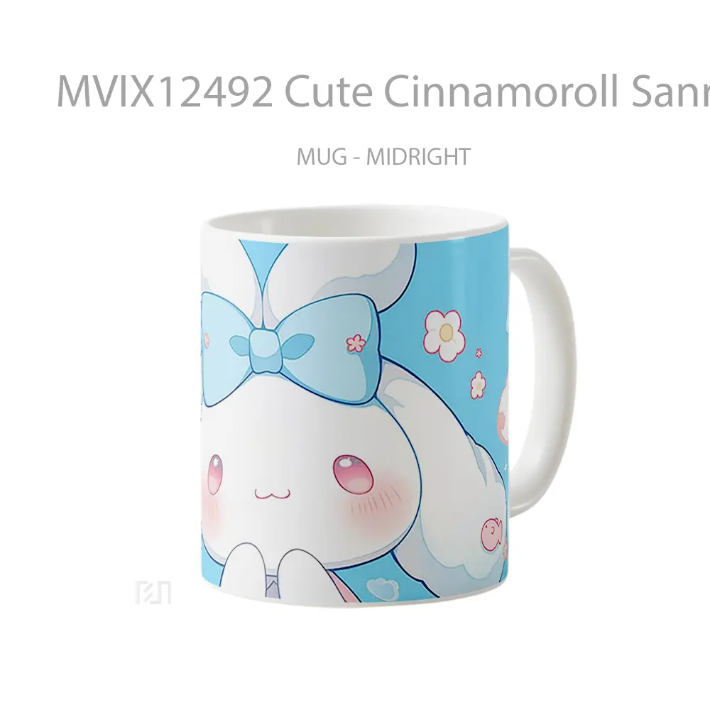 Mug Cute Cinnamoroll Sanrio Blue Sky Gelas Keramik Desain Unik - All-side / Desain