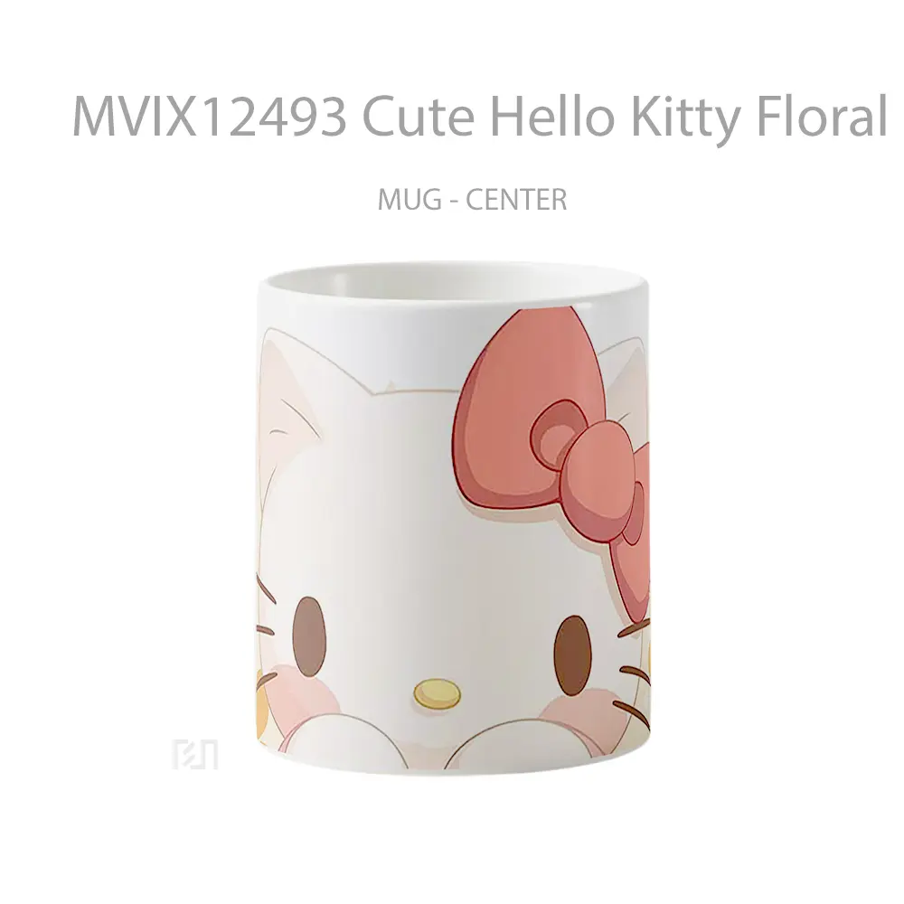 Mug Cute Hello Kitty Floral 1 Koleksi Mug Limited Edition