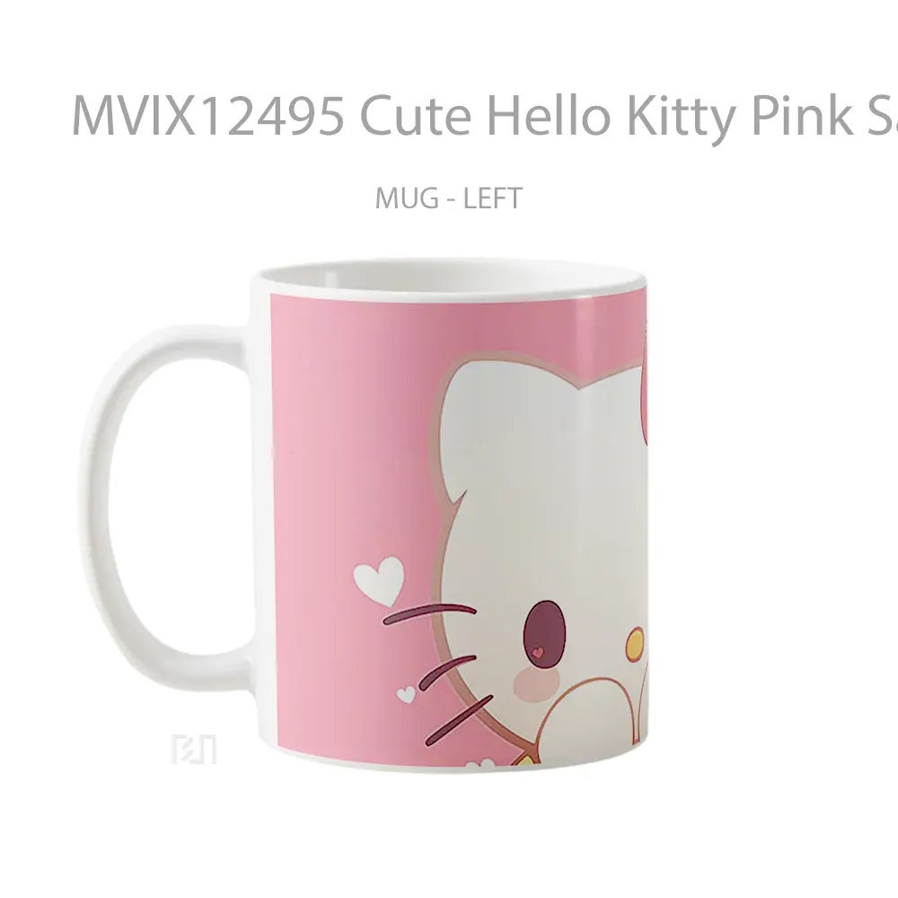 Mug Cute Hello Kitty Pink Sanrio Mug Aesthetic Koleksi Spesial - All-side / Desain