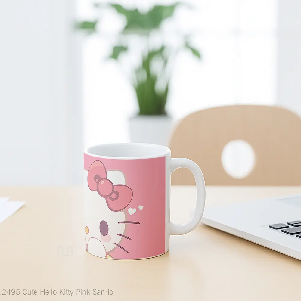 Mug Cute Hello Kitty Pink Sanrio Mug Aesthetic Koleksi Spesial - All-side / Desain