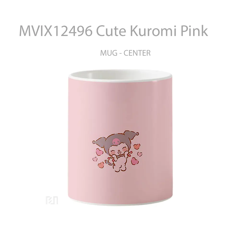 Mug Cute Kuromi Pink Mug Aesthetic Koleksi Spesial