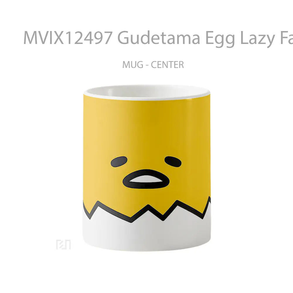 Mug Gudetama Egg Lazy Face Minimalist Hadiah Lucu dan Menarik
