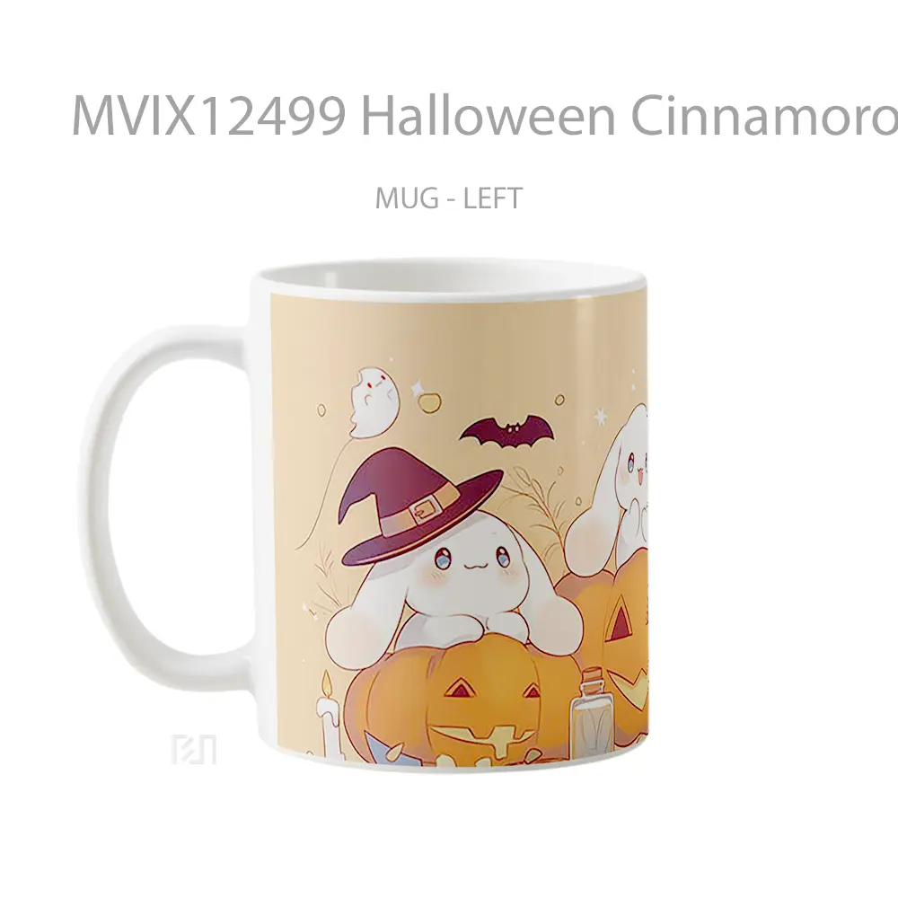 Mug Halloween Cinnamoroll Pumpkins Spooky Cute Hadiah Lucu dan Menarik - All-side / Desain