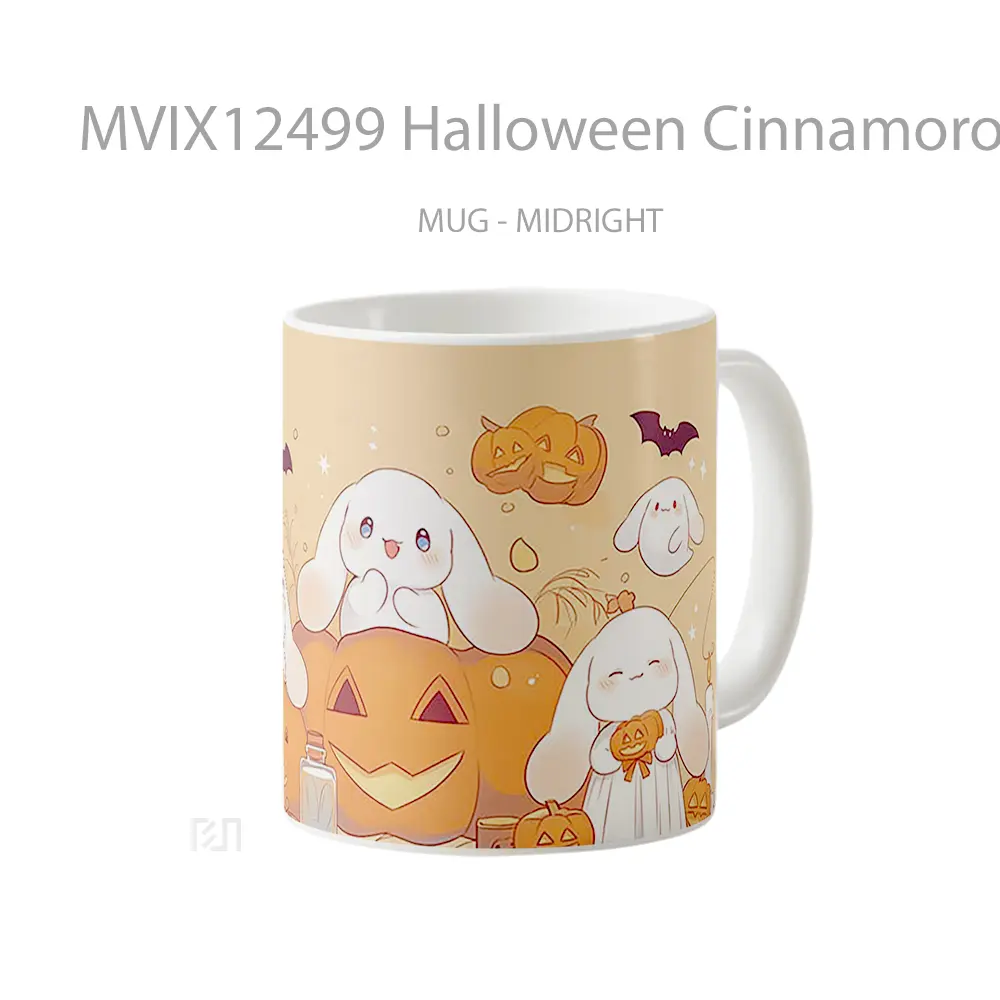 Mug Halloween Cinnamoroll Pumpkins Spooky Cute Hadiah Lucu dan Menarik - All-side / Desain