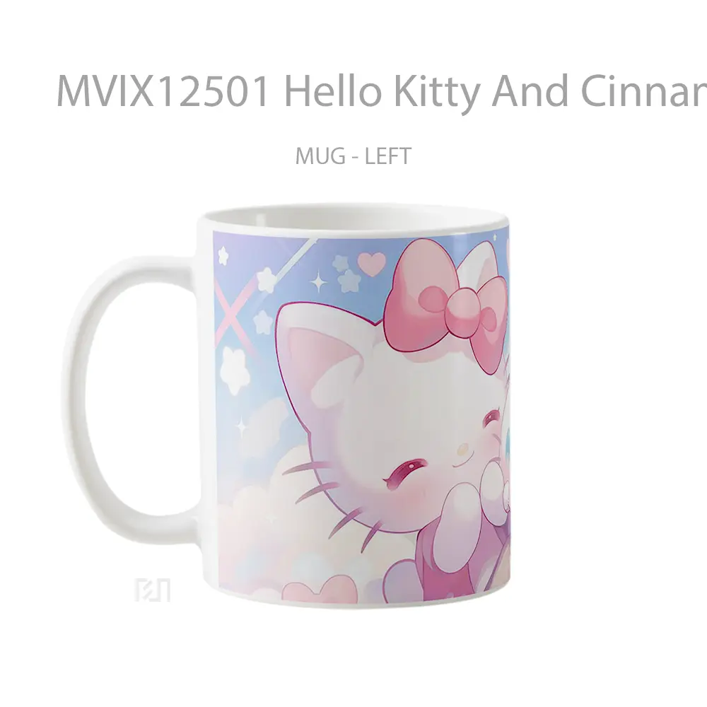 Mug Hello Kitty And Cinnamoroll Pastel Cute Mug Aesthetic Koleksi Spesial - All-side / Desain