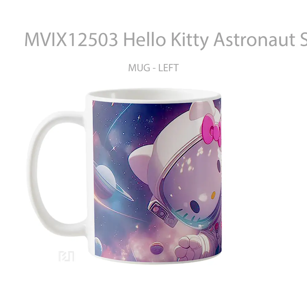 Mug Hello Kitty Astronaut Space Adventure Mug Aesthetic Koleksi Spesial - All-side / Desain