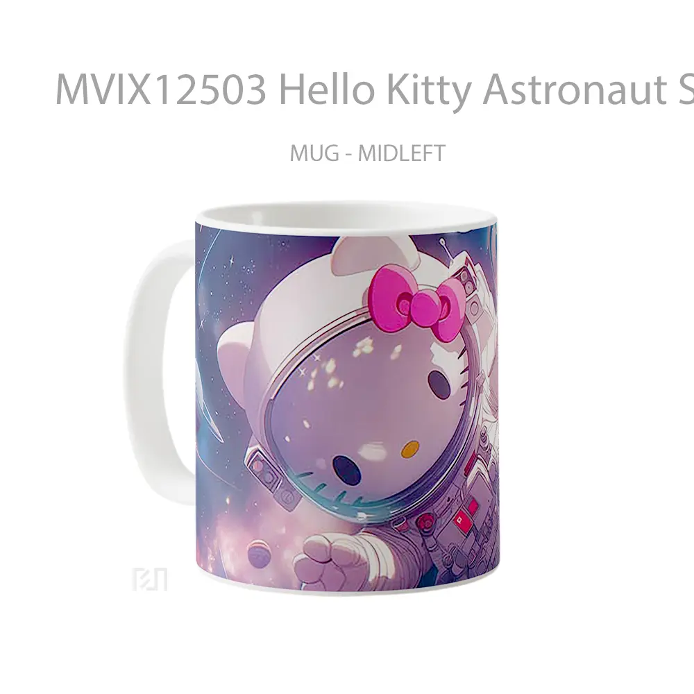 Mug Hello Kitty Astronaut Space Adventure Mug Aesthetic Koleksi Spesial - All-side / Desain