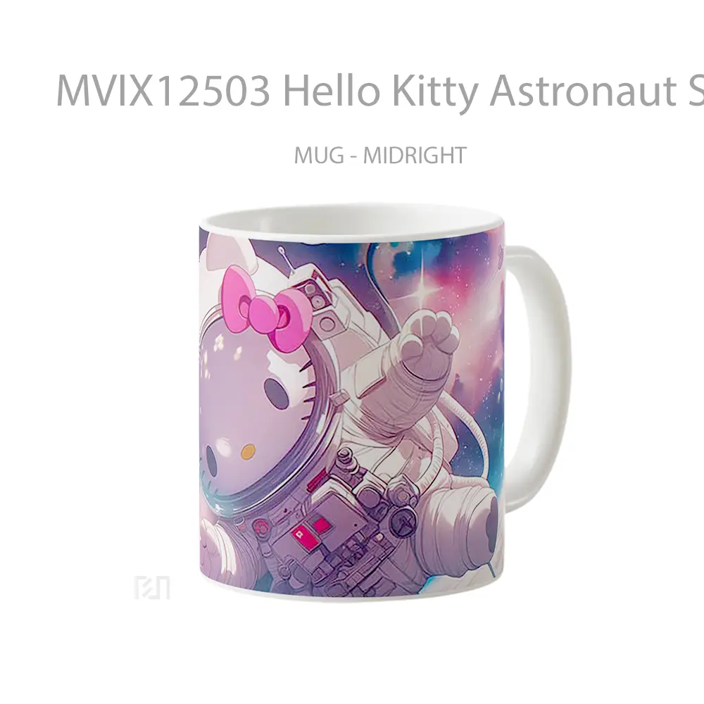 Mug Hello Kitty Astronaut Space Adventure Mug Aesthetic Koleksi Spesial - All-side / Desain