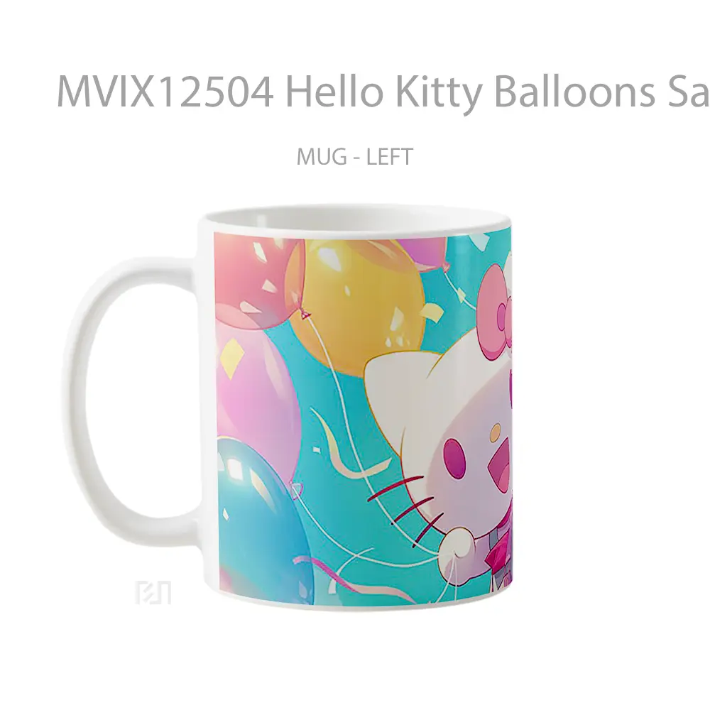 Mug Hello Kitty Balloons Sanrio Mug Aesthetic Koleksi Spesial - All-side / Desain