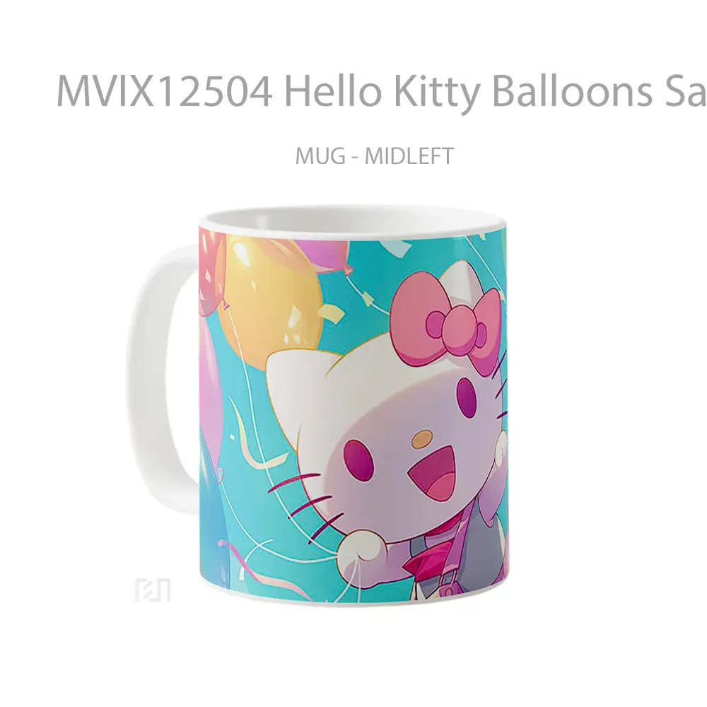 Mug Hello Kitty Balloons Sanrio Mug Aesthetic Koleksi Spesial - All-side / Desain