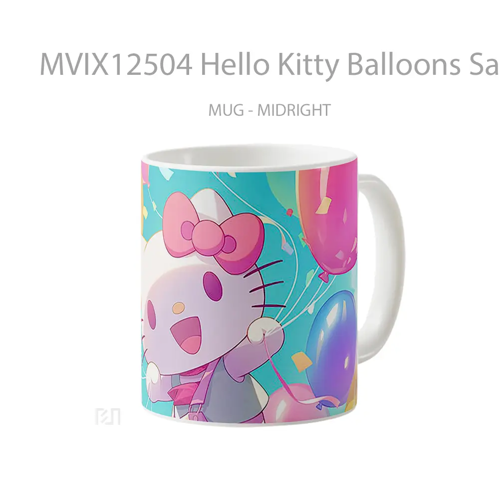 Mug Hello Kitty Balloons Sanrio Mug Aesthetic Koleksi Spesial - All-side / Desain