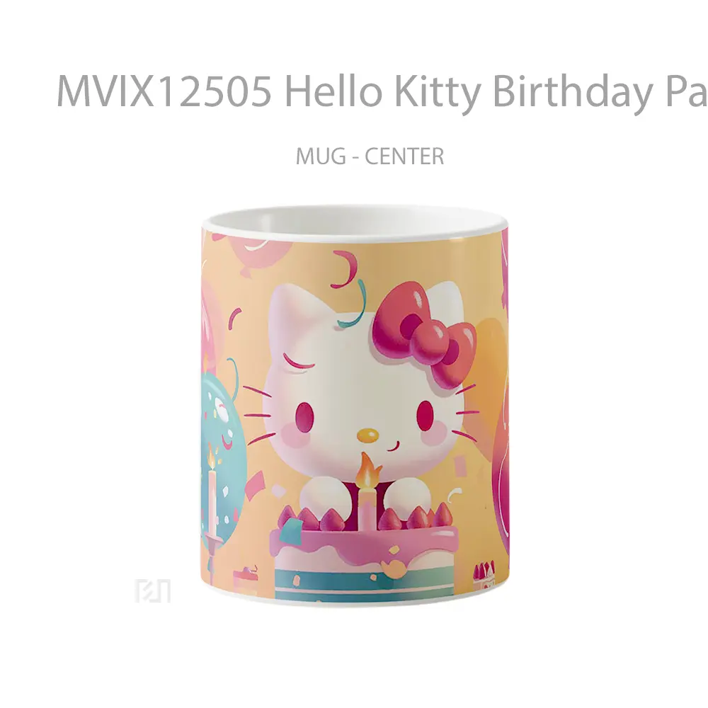 Mug Hello Kitty Birthday Party Festive Gelas Keramik Desain Unik