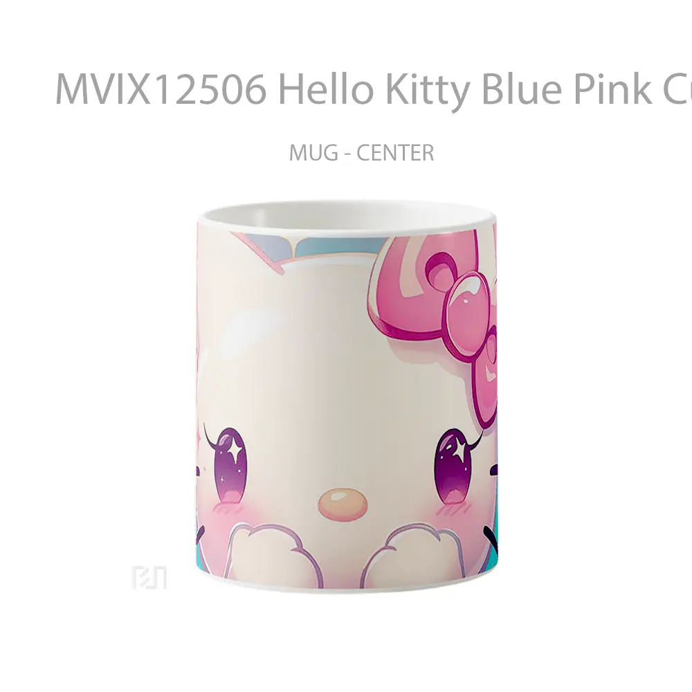 Mug Hello Kitty Blue Pink Cute Koleksi Mug Limited Edition