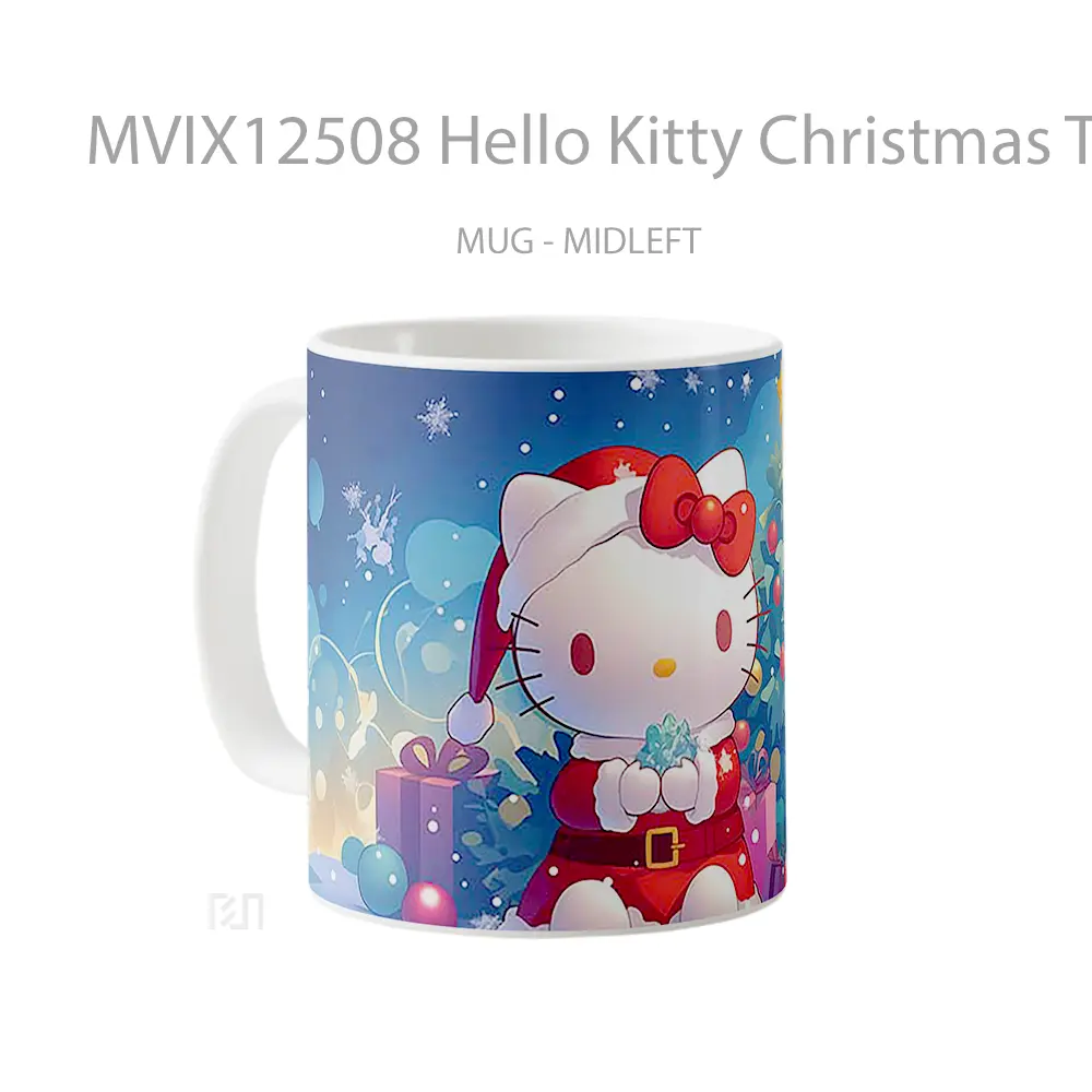 Mug Hello Kitty Christmas Tree Hadiah Lucu dan Menarik - All-side / Desain