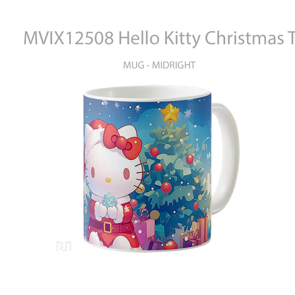 Mug Hello Kitty Christmas Tree Hadiah Lucu dan Menarik - All-side / Desain