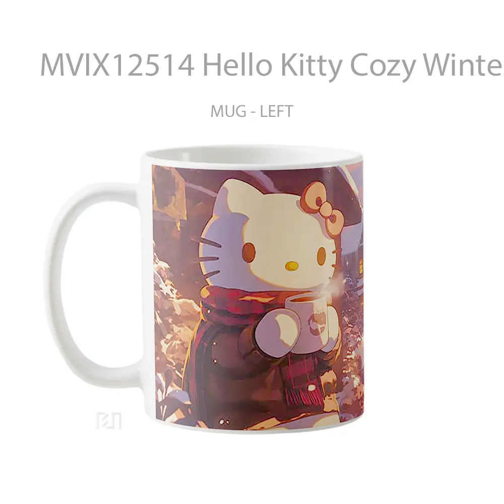Mug Hello Kitty Cozy Winter Day Hadiah Lucu dan Menarik - All-side / Desain