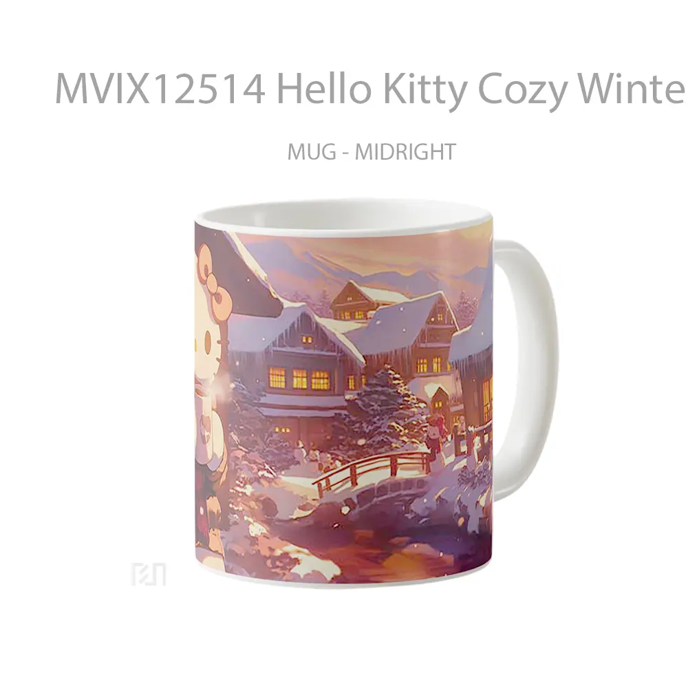 Mug Hello Kitty Cozy Winter Day Hadiah Lucu dan Menarik - All-side / Desain