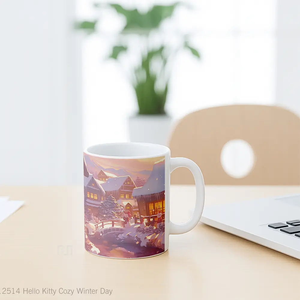 Mug Hello Kitty Cozy Winter Day Hadiah Lucu dan Menarik - All-side / Desain