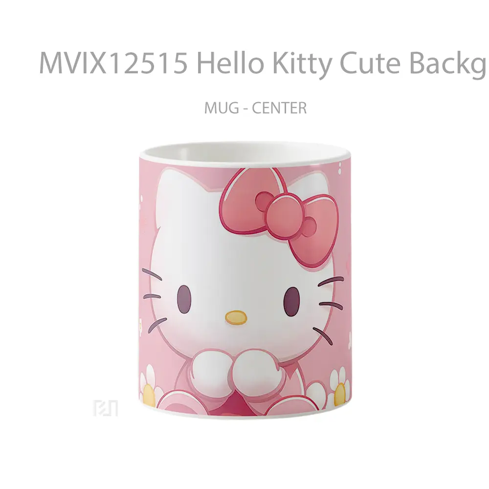Mug Hello Kitty Cute Background Pc Mug Aesthetic Koleksi Spesial