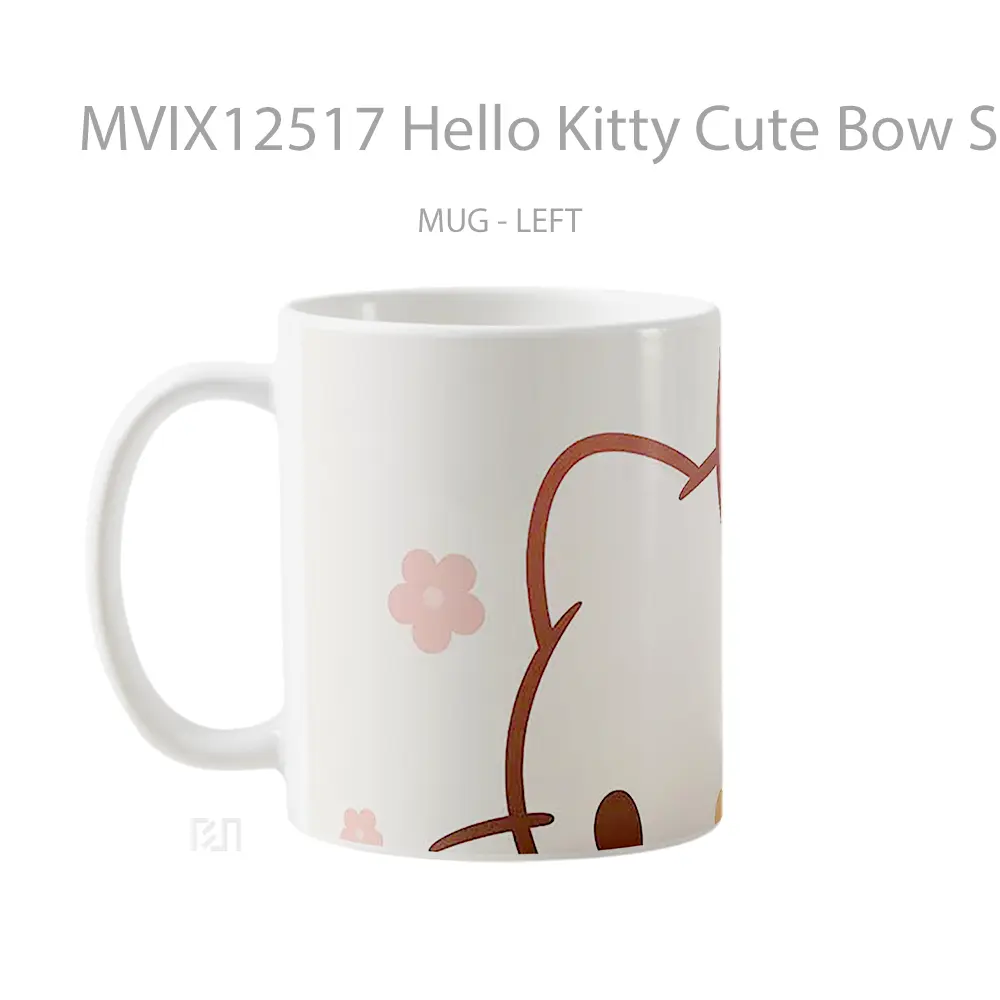 Mug Hello Kitty Cute Bow Sanrio Hadiah Lucu dan Menarik - All-side / Desain
