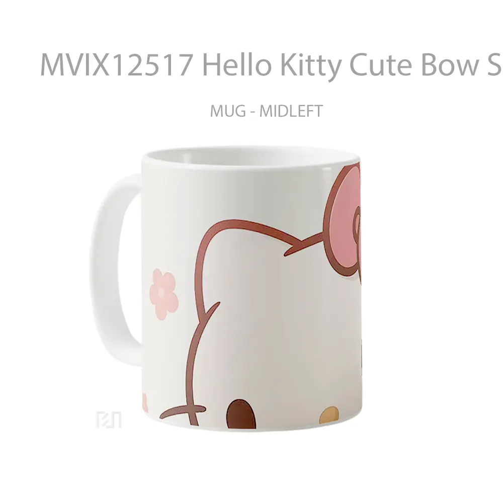 Mug Hello Kitty Cute Bow Sanrio Hadiah Lucu dan Menarik - All-side / Desain