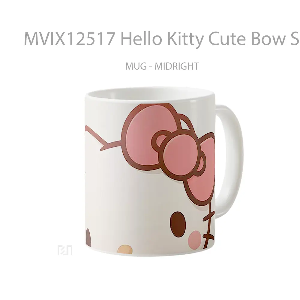 Mug Hello Kitty Cute Bow Sanrio Hadiah Lucu dan Menarik - All-side / Desain