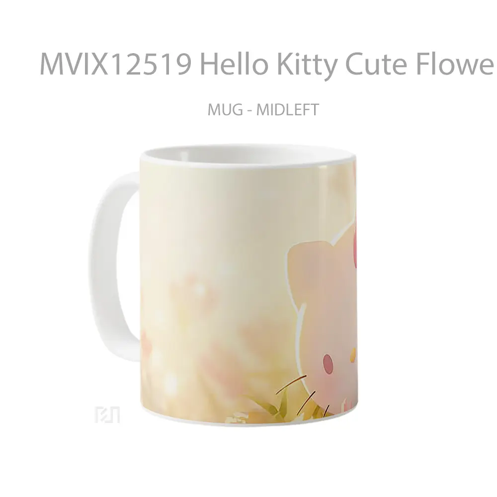 Mug Hello Kitty Cute Flowers Light Mug Aesthetic Koleksi Spesial - All-side / Desain