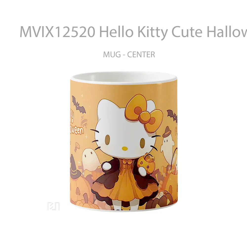 Mug Hello Kitty Cute Halloween Pumpkins Hadiah Lucu dan Menarik