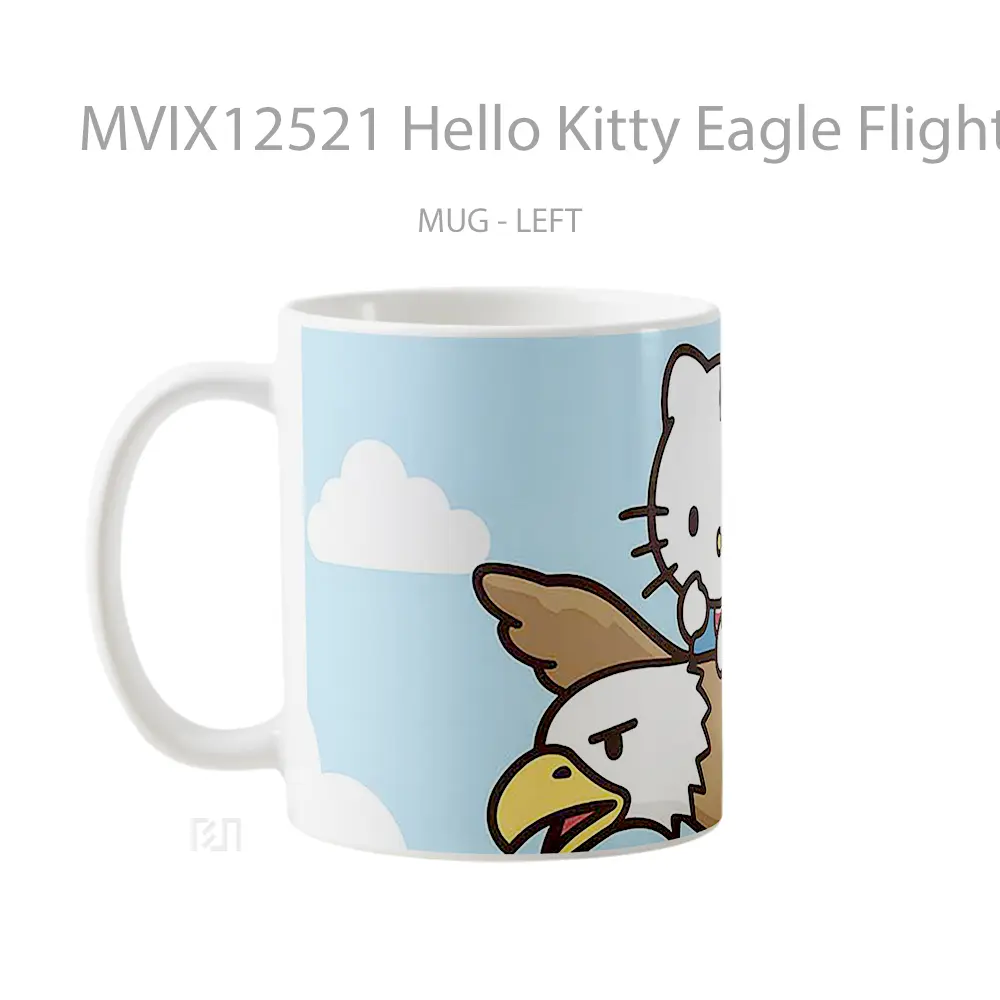 Mug Hello Kitty Eagle Flight Freedom Mug Aesthetic Koleksi Spesial - All-side / Desain