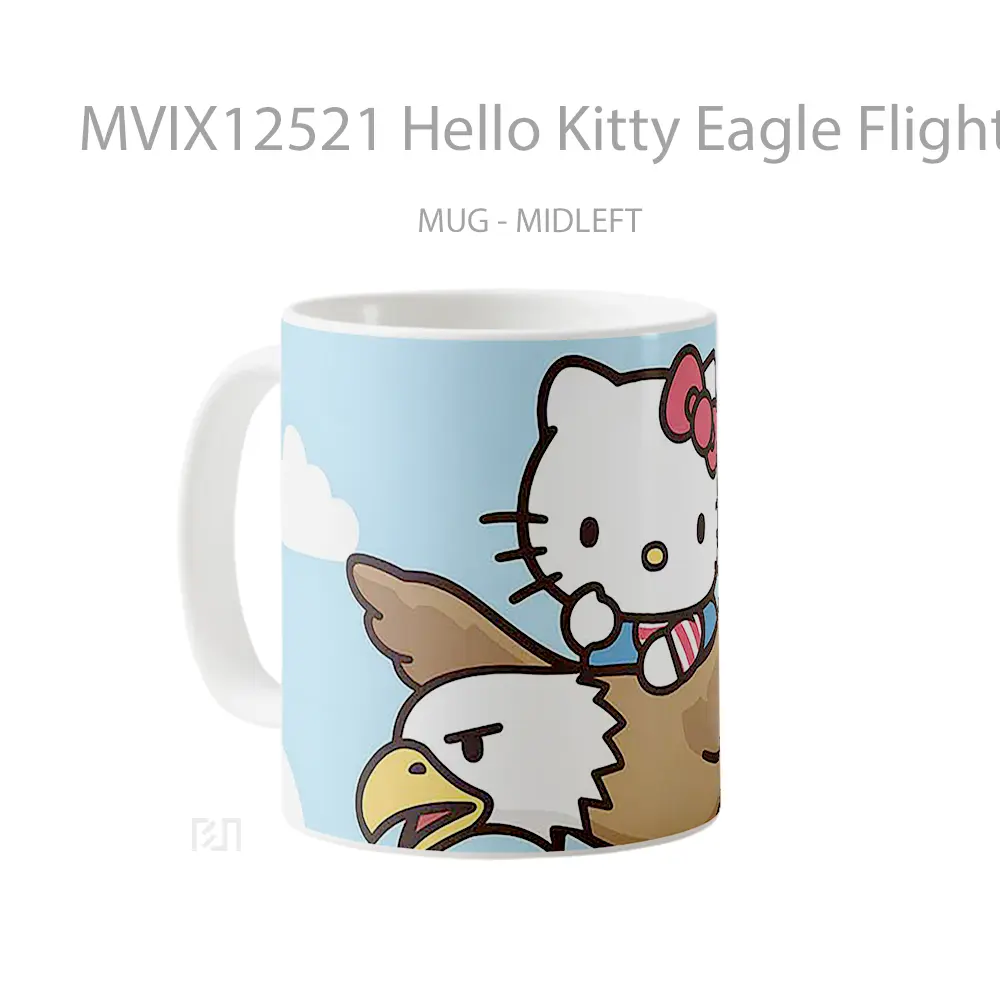Mug Hello Kitty Eagle Flight Freedom Mug Aesthetic Koleksi Spesial - All-side / Desain
