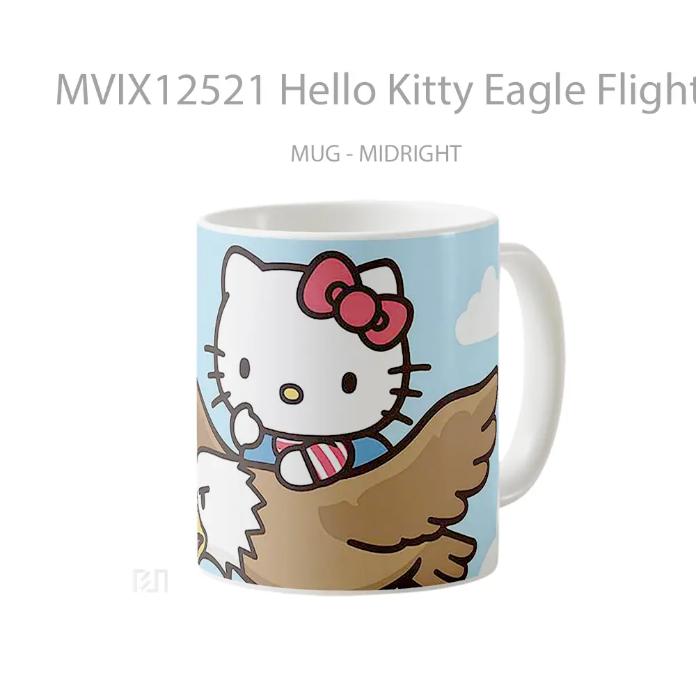 Mug Hello Kitty Eagle Flight Freedom Mug Aesthetic Koleksi Spesial - All-side / Desain