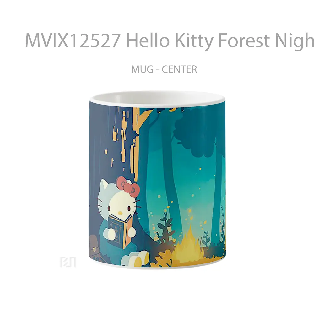 Mug Hello Kitty Forest Night Gelas Keramik Desain Unik