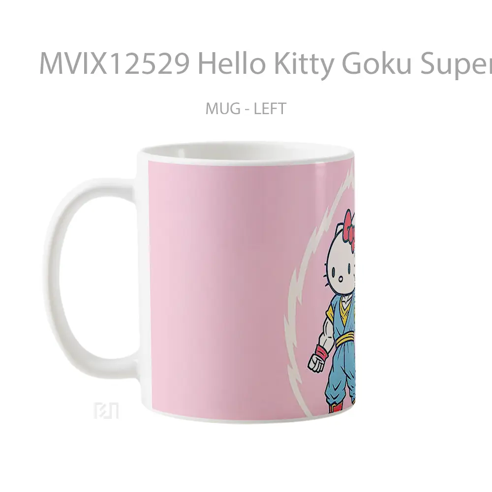 Mug Hello Kitty Goku Super Saiyan Hadiah Lucu dan Menarik - All-side / Desain