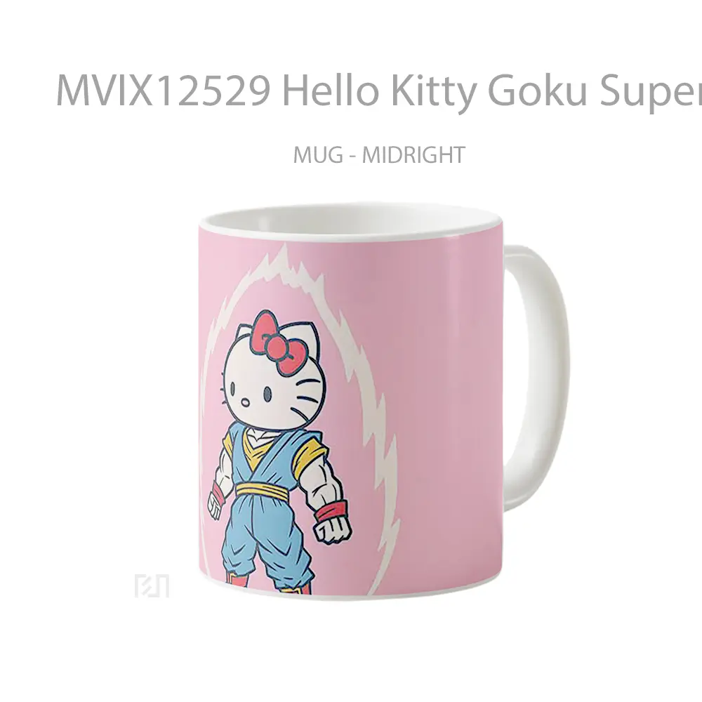 Mug Hello Kitty Goku Super Saiyan Hadiah Lucu dan Menarik - All-side / Desain