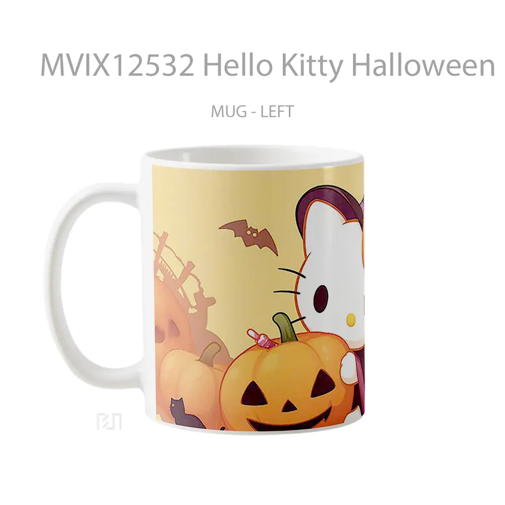 Mug Hello Kitty Halloween Pumpkin Koleksi Mug Limited Edition - All-side / Desain