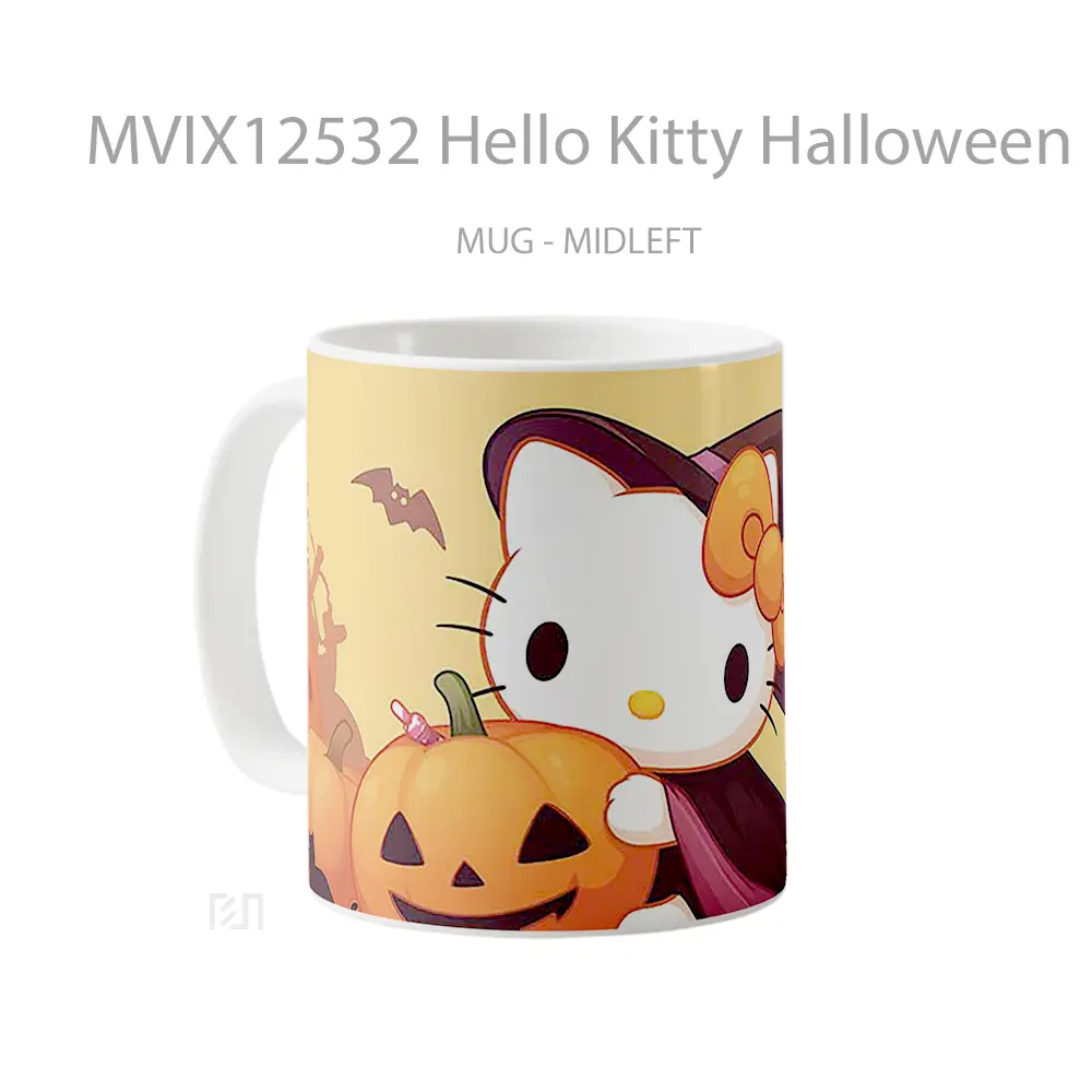 Mug Hello Kitty Halloween Pumpkin Koleksi Mug Limited Edition - All-side / Desain