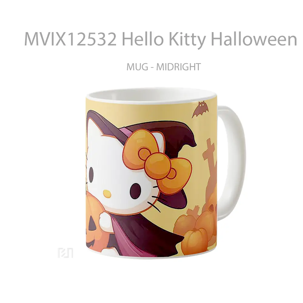 Mug Hello Kitty Halloween Pumpkin Koleksi Mug Limited Edition - All-side / Desain