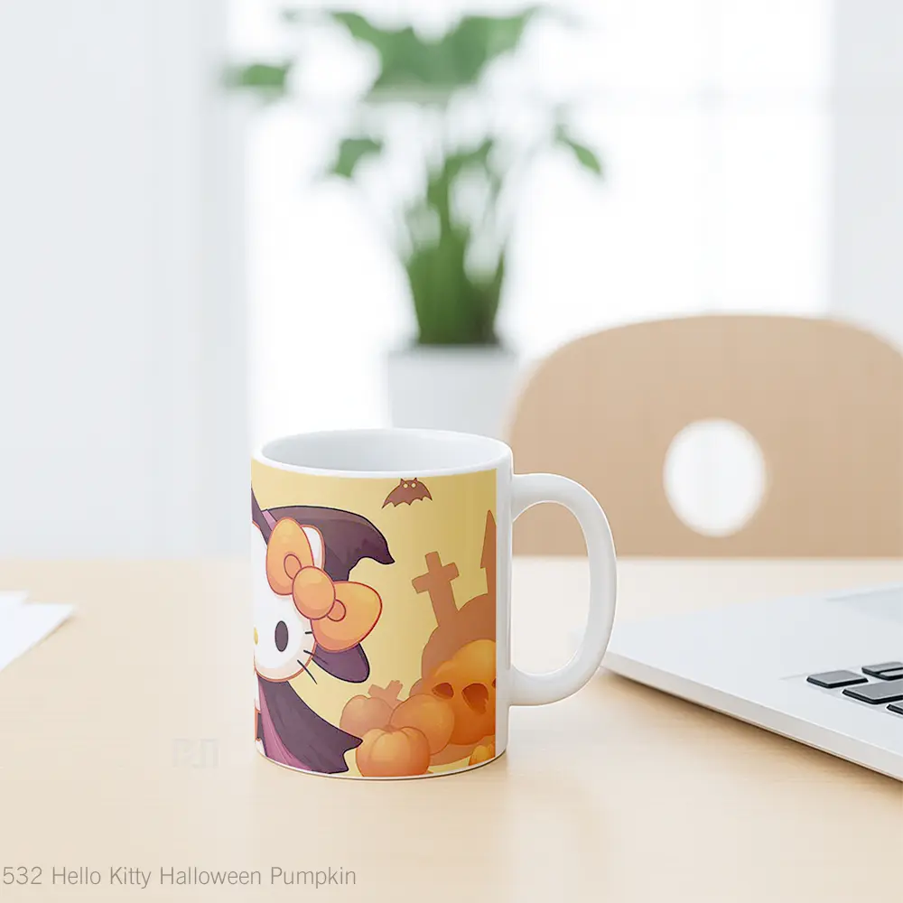 Mug Hello Kitty Halloween Pumpkin Koleksi Mug Limited Edition - All-side / Desain